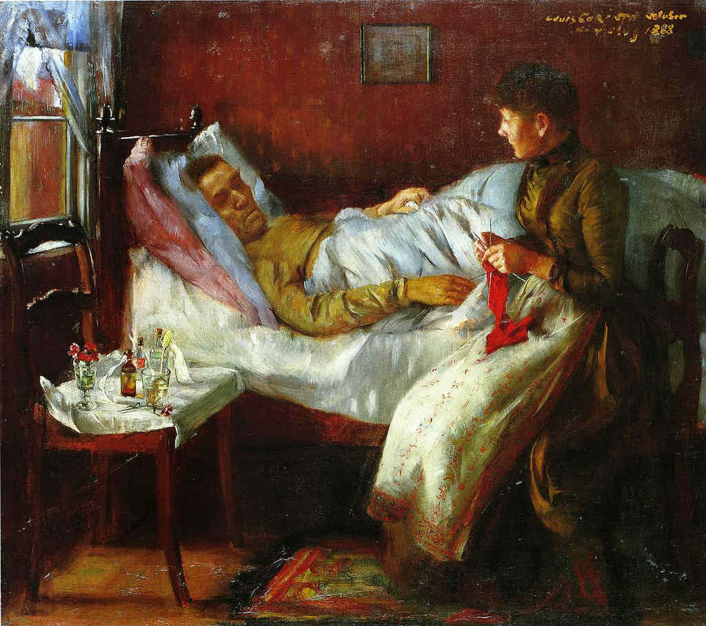 Painting of a sickly man being tended to. Is the PR industry as healthy as it used to be?